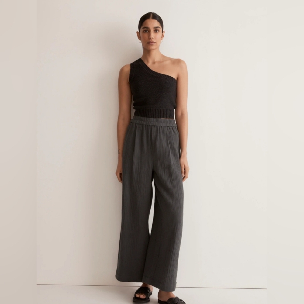 Madewell Size XS The Tall Untailored Wide-Leg Crop Pant in Lightspun